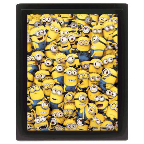 3D Many Minions Limited Edition Framed Picture £9.99